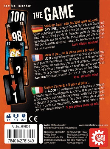The Game - Gioco di Carte Cooperativo Strategico, Sfida Coinvolgente per Tutti