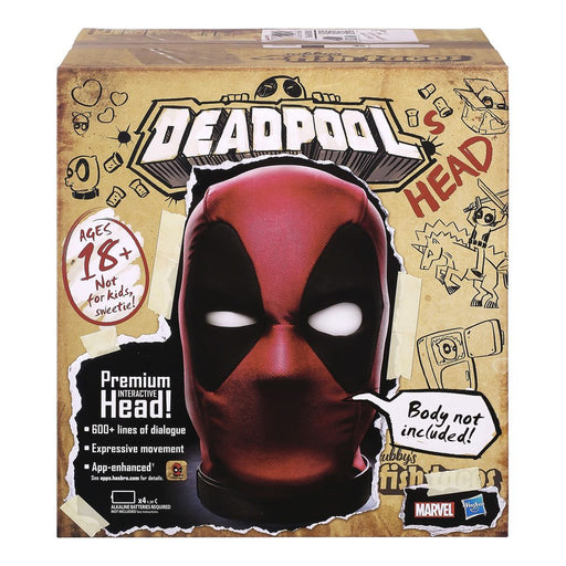 Testa Interattiva Premium Deadpool Marvel Legends Hasbro con Oltre 600 Frasi