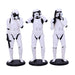 Set 3 Statuette Stormtrooper Saggezza Star Wars Resina Dipinte a Mano