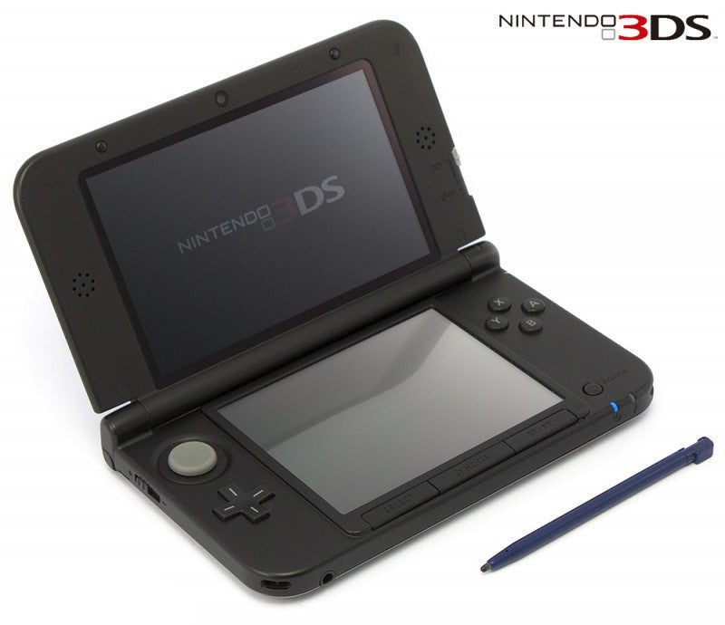 Nintendo 3DS - XL Console #silver + power supply [heavy signs of use) (used] - (RESTART)
