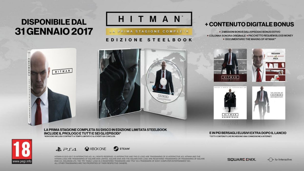 Hitman: Die erste volle Saison (SteelBook Edition) (verwendet) - PS4 (Neustart)