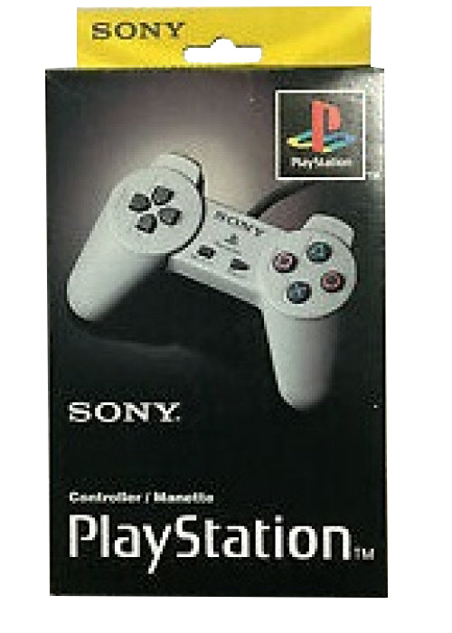PS1 Official Dual Analog Controller (NEW) (SCPH-1180) (Grey) (Boxed) - PS1 (RESTART)