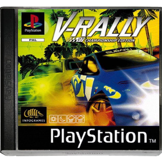 V-Rally 97 - Championship Edition (with original packaging) (used) VERY GOOD CONDITION (IT/FR/DE/ES) (SMALL CUT ON THE PACKAGING) - PS1 (RESTART)