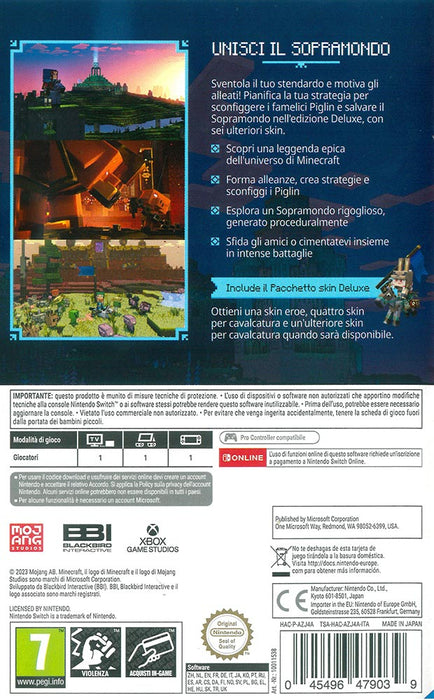 Minecraft Legends Deluxe Edition (USATO) - Nintendo Switch (RESTART)