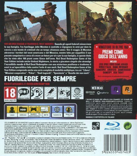 Red Dead Redemption GOTY (gebraucht) (perfekter Zustand – ITALIENISCH) – PS3 (NEUSTART)
